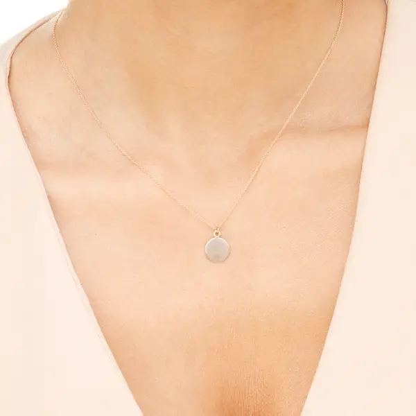 Leaf Jewelry Halskette Plate, 14 K Rosegold