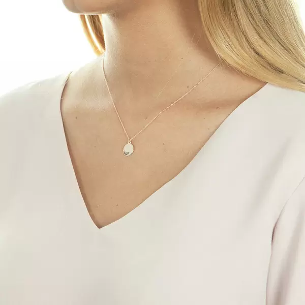 Leaf Jewelry Halskette Plate, 14 K Rosegold