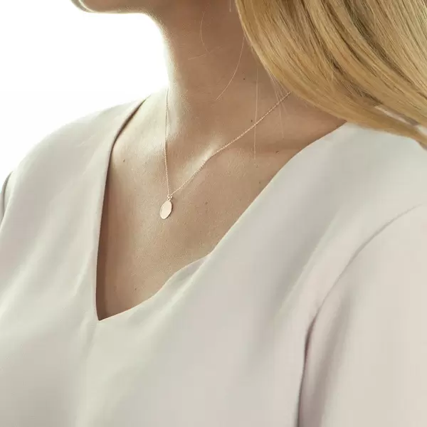 Leaf Jewelry Halskette Plate, 14 K Rosegold