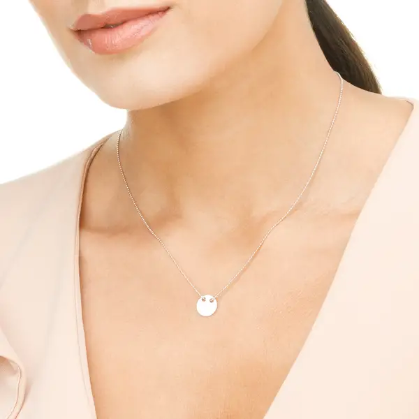 Leaf Jewelry Halskette Plate, 14 K Weißgold