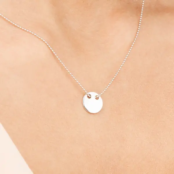 Leaf Jewelry Halskette Plate, 14 K Weißgold