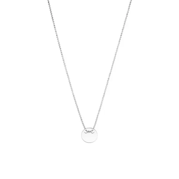 Leaf Jewelry Halskette Plate, 14 K Weißgold