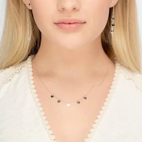 Leaf Jewelry Halskette Platelet, 14 K Weissgold