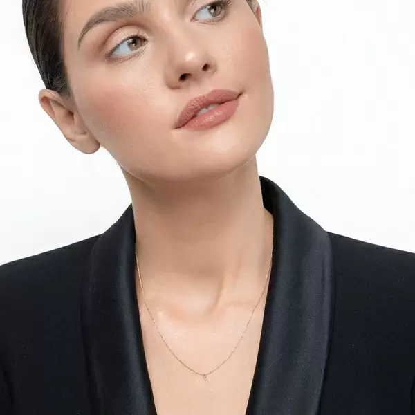 Leaf Jewelry Halskette Pure Diamant, 18 K Gelbgold