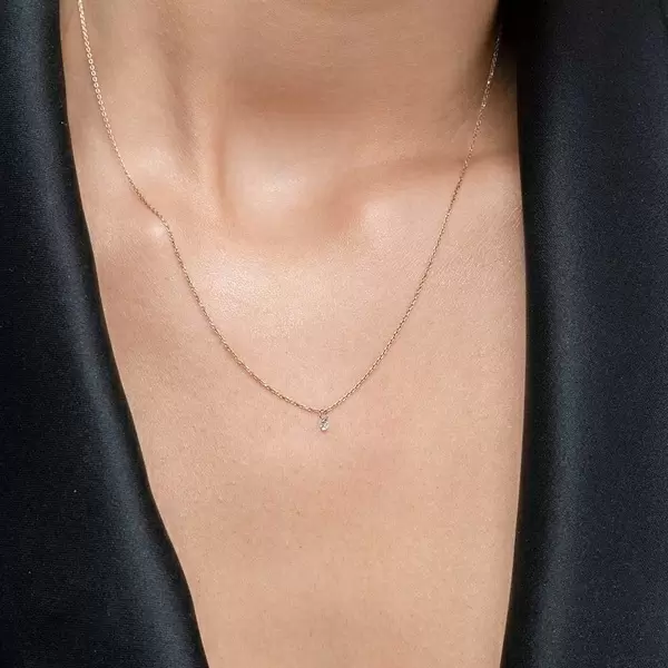 Leaf Jewelry Halskette Pure Diamant, 18 K Rosegold