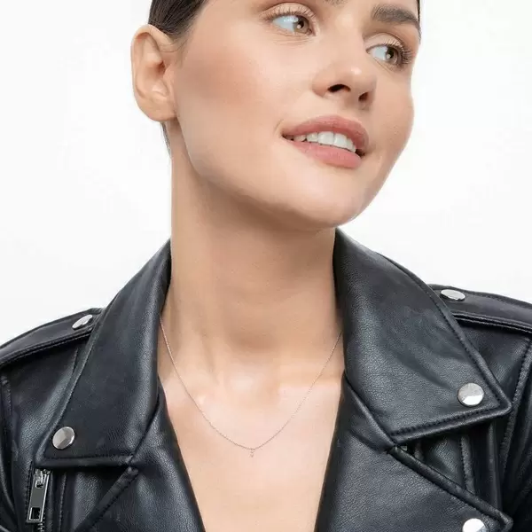 Leaf Jewelry Halskette Pure Diamant, 18 K Weißgold