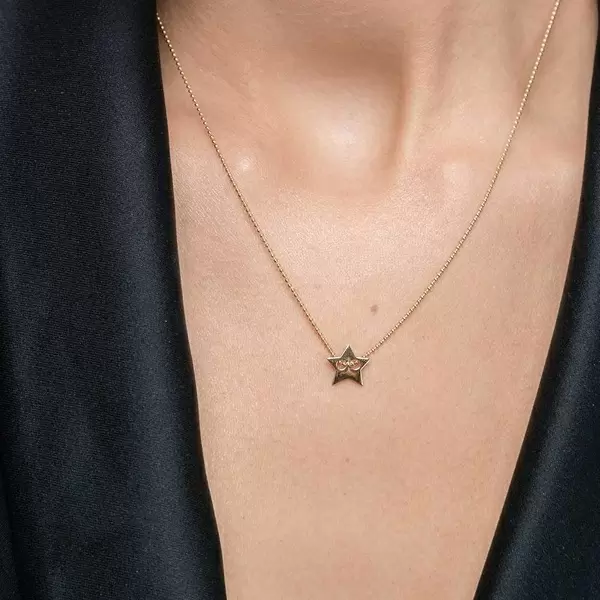 Leaf Jewelry Halskette Star, 14 K Gelbgold