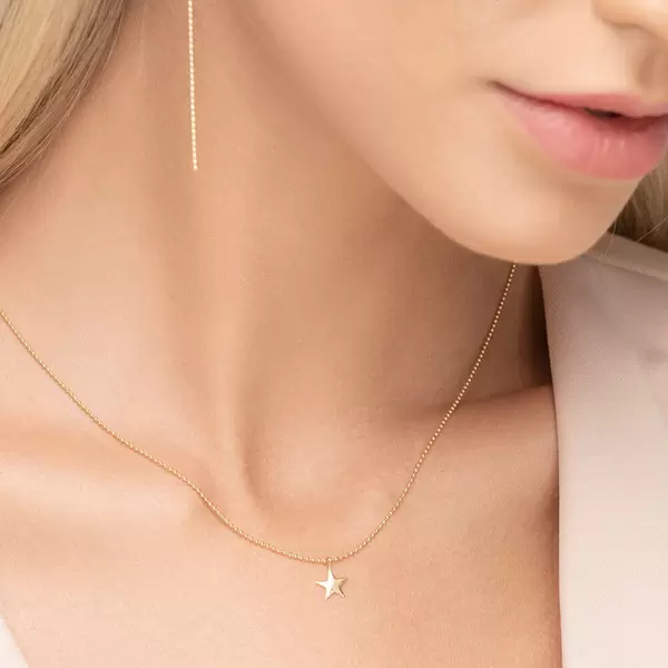 Leaf Jewelry Halskette STAR, 14 K Gelbgold
