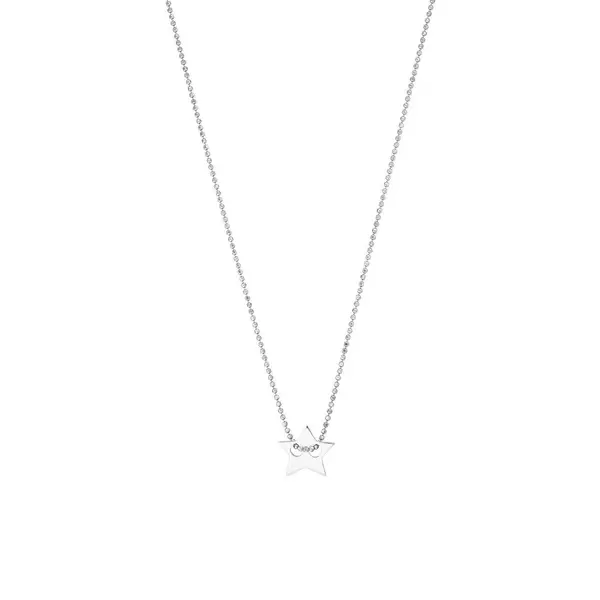 Leaf Jewelry Halskette Star, 14 K Weißgold