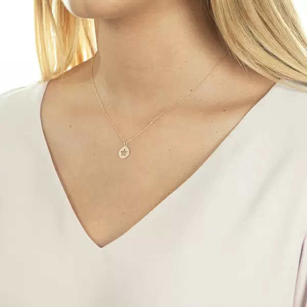 Leaf Jewelry Halskette Star, 14K Rosegold