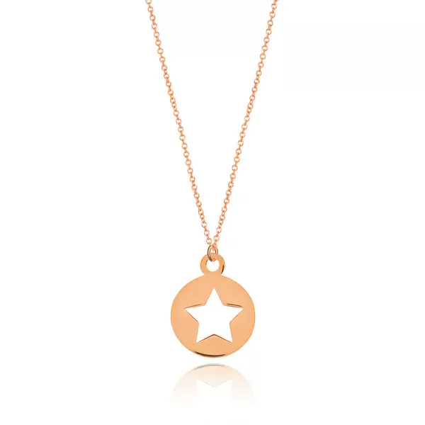 Leaf Jewelry Halskette Star, 14K Rosegold