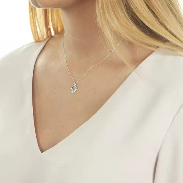 Leaf Jewelry Halskette Star, 14K Weissgold