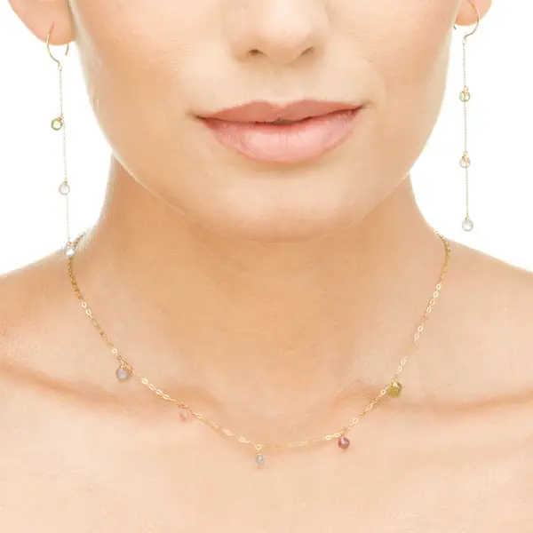 Leaf Jewelry Halskette Sweet Gems, 14K Gelbgold