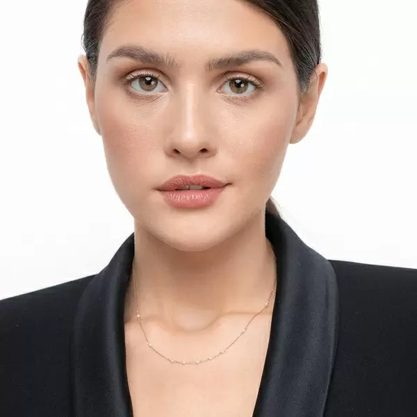 Leaf Jewelry Halskette White Pearls, 14 K Rosegold