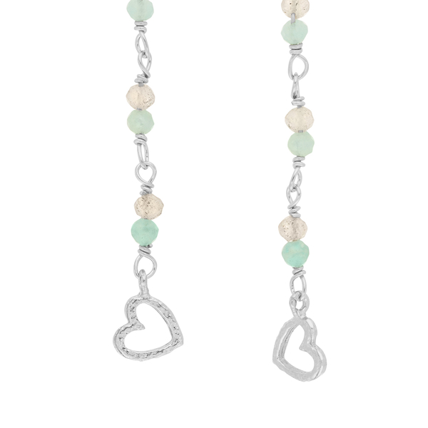 Leaf Jewelry Ohrhänger Amazonit, 925 Sterlingsilber