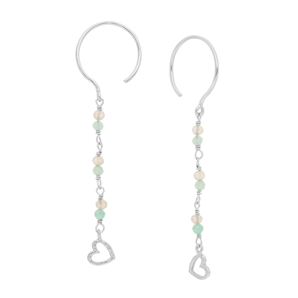 Leaf Jewelry Ohrhänger Amazonit, 925 Sterlingsilber