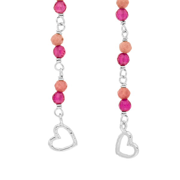 Leaf Jewelry Ohrhänger Rubin, 925 Sterlingsilber