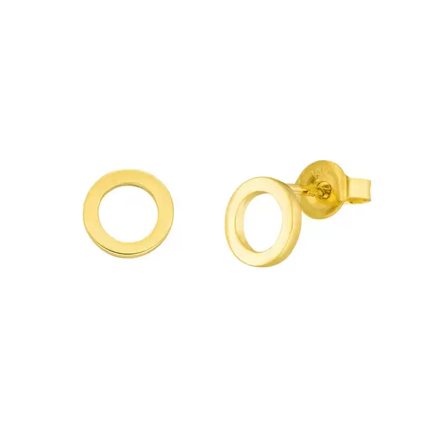 Leaf Jewelry Ohrstecker Circle, 14 K Gelbgold