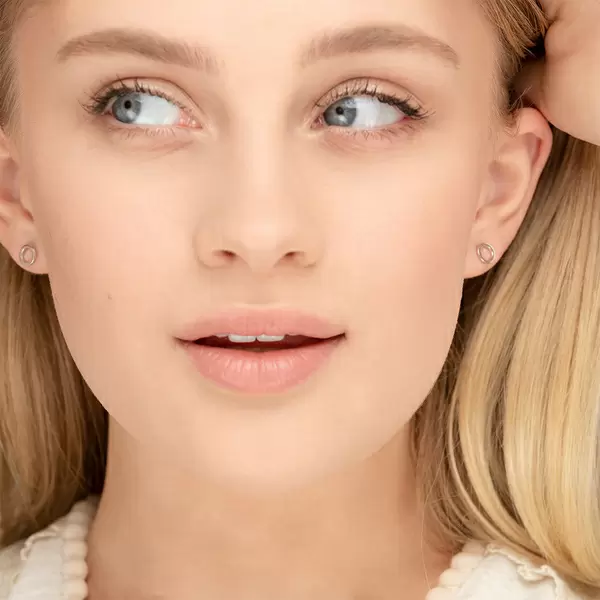 Leaf Jewelry Ohrstecker Circle, 14 K Rosegold