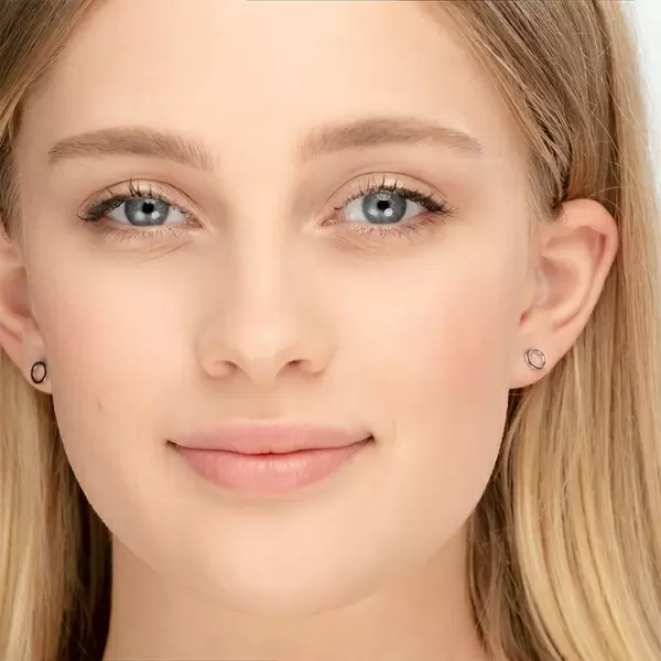 Leaf Jewelry Ohrstecker Circle, 14 K Weissgold