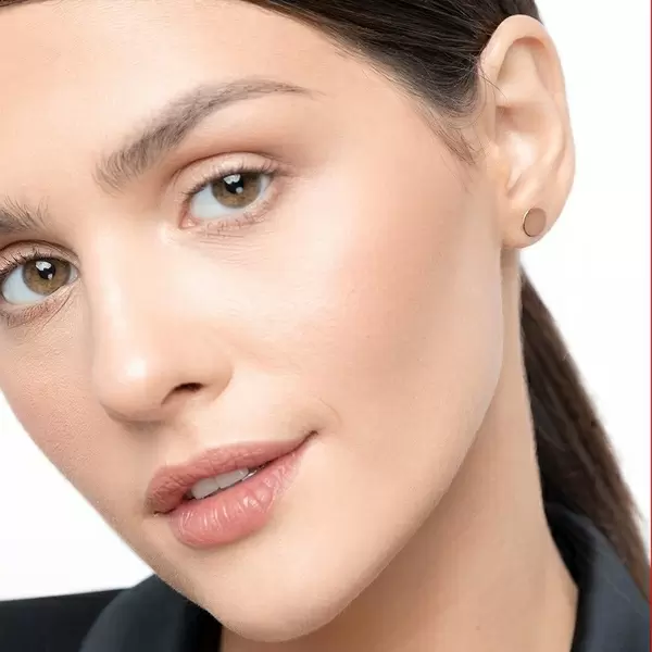 Leaf Jewelry Ohrstecker Disc 8 Mm, 14 K Rosegold