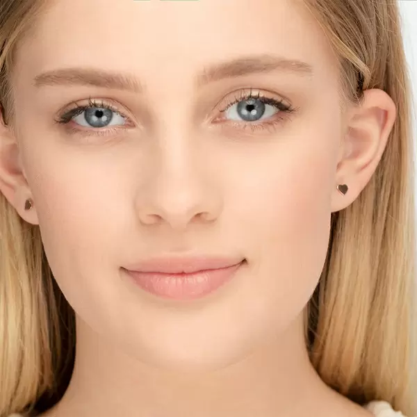 Leaf Jewelry Ohrstecker Herz, 14 K Rosegold