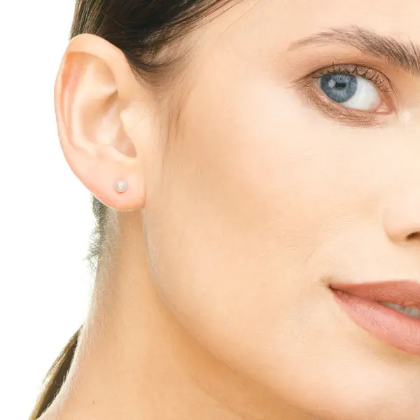 Leaf Jewelry Ohrstecker Perle, 4mm, 14 K Rosegold