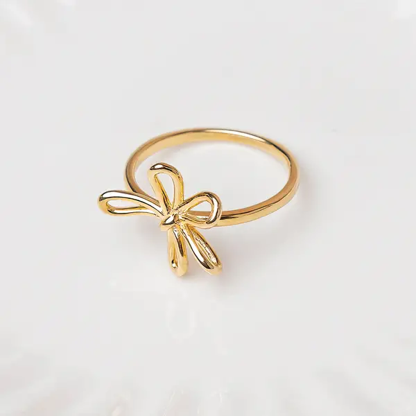 Leaf Jewelry Ring Blossom, 18 K Gelbgold Vergoldet
