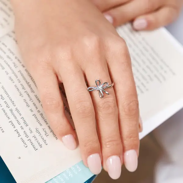 Leaf Jewelry Ring Blossom, 18 K Gelbgold Vergoldet