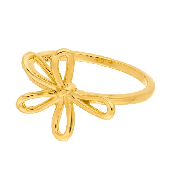 Leaf Jewelry Ring Blossom, 18 K Gelbgold vergoldet Leaf Jewelry Ring Blossom, 18 K Gelbgold vergoldet