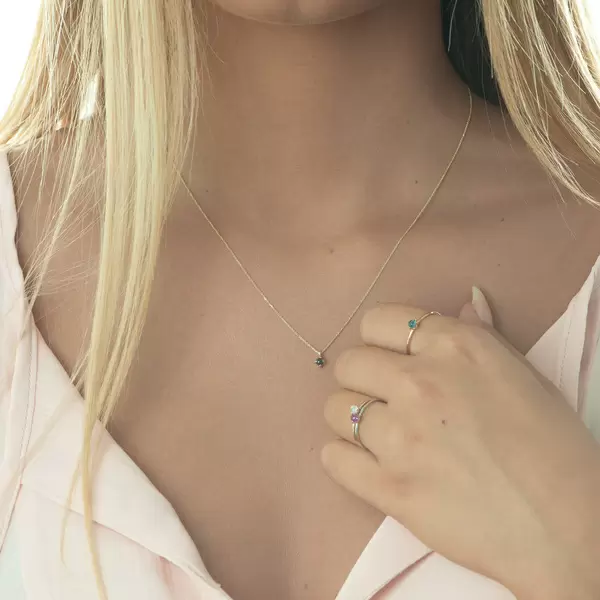 Leaf Jewelry Ring Cabochon, 14 K Rosegold, Mondstein