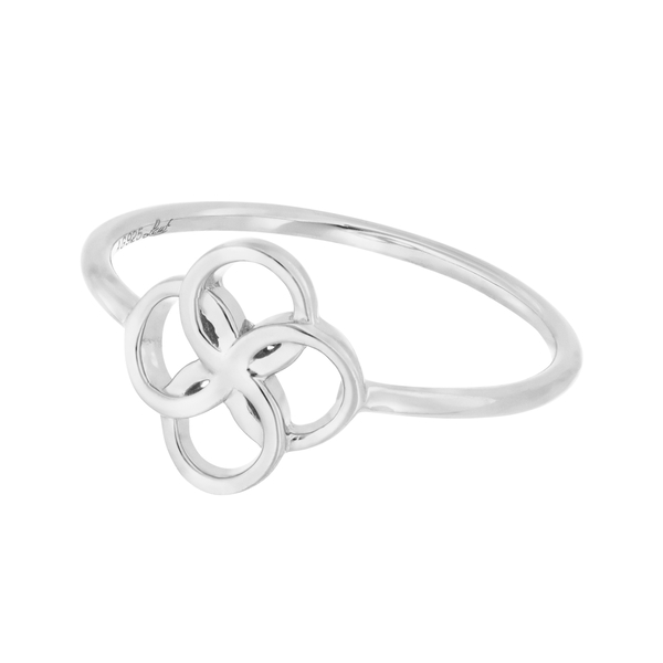 Leaf Jewelry Ring Clover Charm, 925 Sterlingsilber