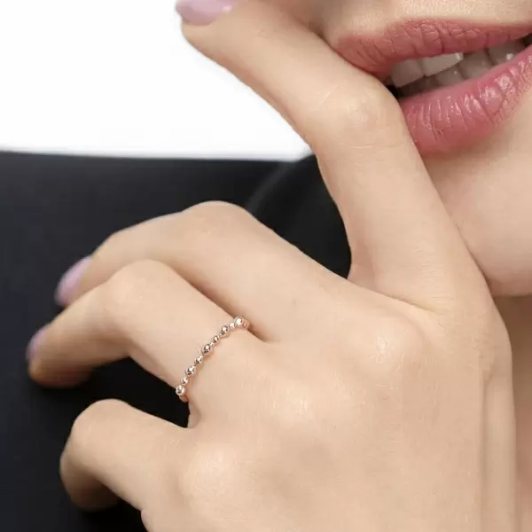 Leaf Jewelry Ring Kugel, 18 K Roségold