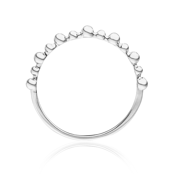 Leaf Jewelry Ring Kugel, 18 K Weißgold