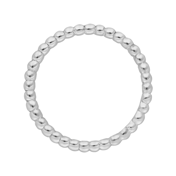 Leaf Jewelry Ring Kugel, 18 K Weissgold