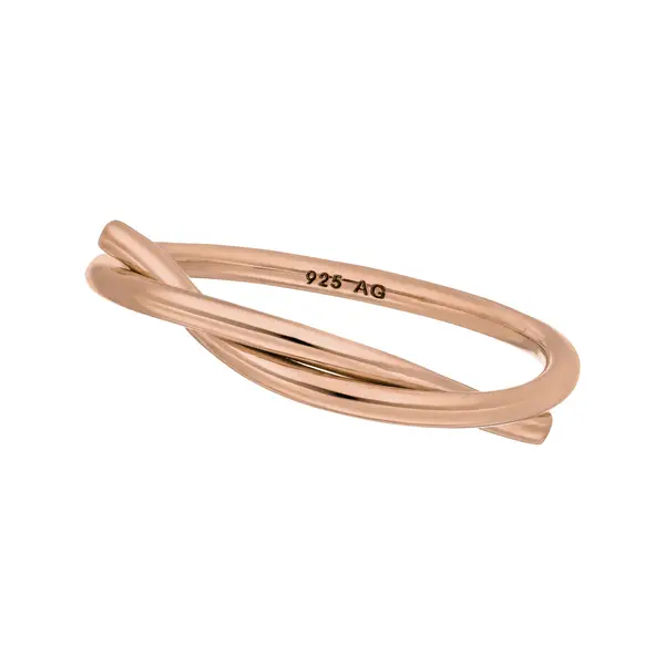 Leaf Jewelry Ring "Tupe", 18 K Rosegold vergoldet