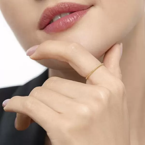 Leaf Jewelry Ring Twist, 18 K Gelbgold