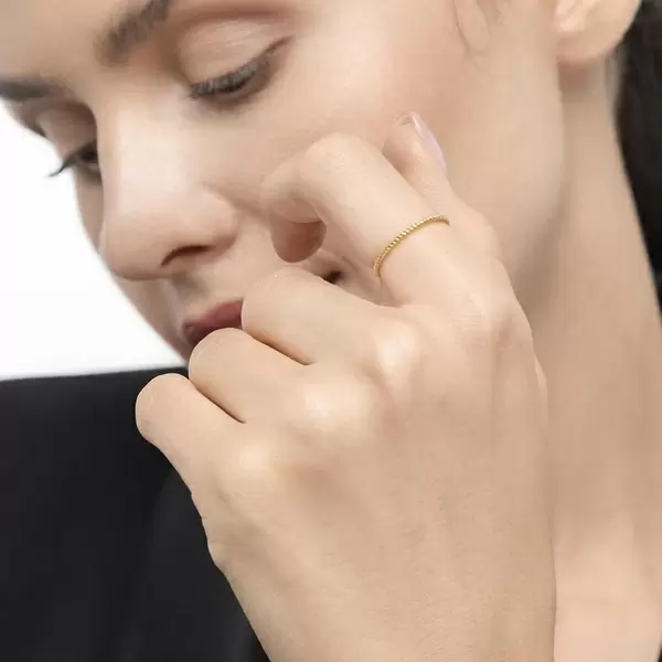 Leaf Jewelry Ring Twist, 18 K Gelbgold