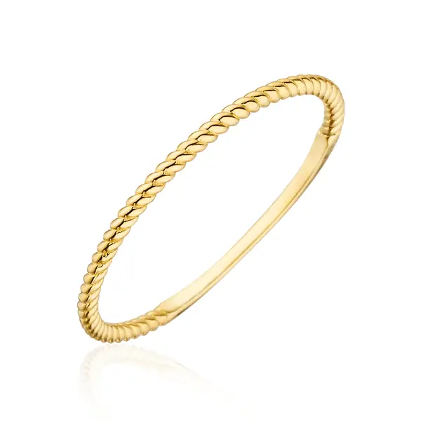 Leaf Jewelry Ring Twist, 18 K Gelbgold