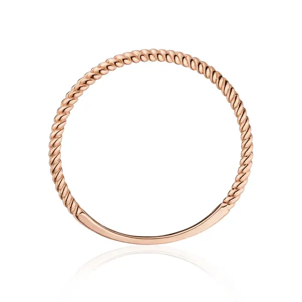 Leaf Jewelry Ring Twist, 18 K Roségold
