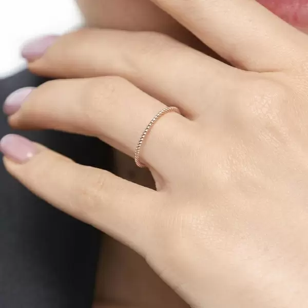 Leaf Jewelry Ring Twist, 18 K Roségold