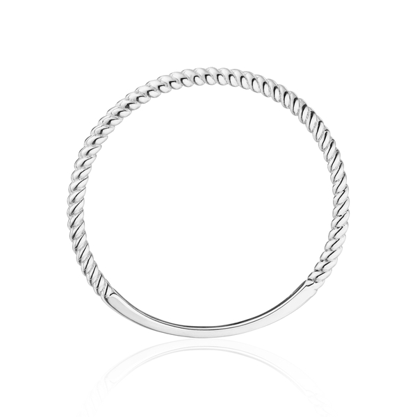 Leaf Jewelry Ring Twist, 18 K Weißgold