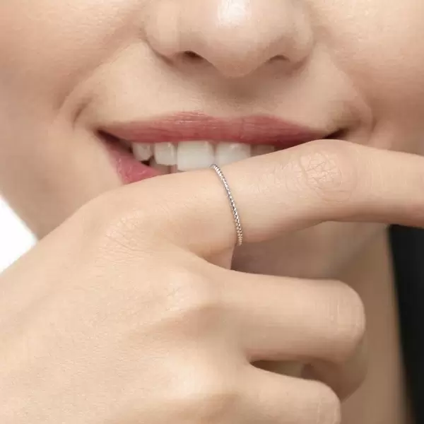 Leaf Jewelry Ring Twist, 18 K Weißgold