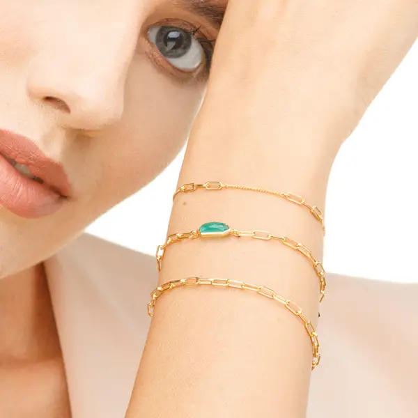 Leaf Jewelry Silber Armkette, CUBE II