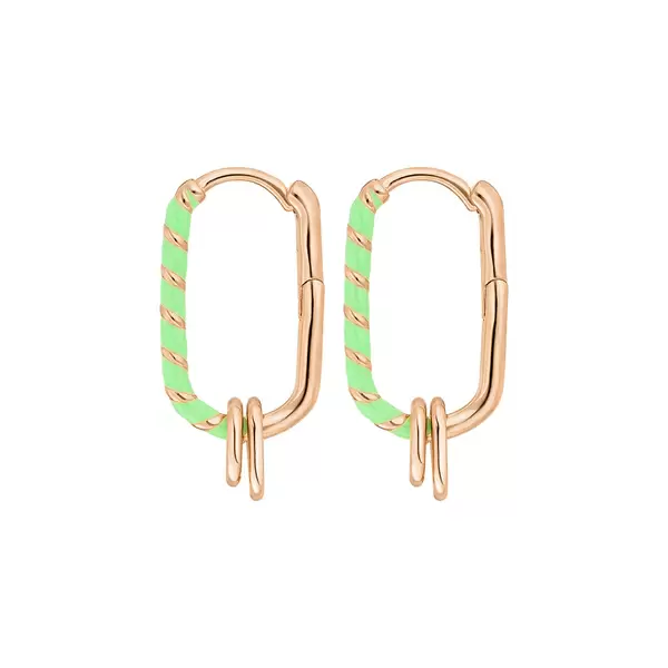 Leaf Jewelry Silber Creole, Rosegold, Neon Twist