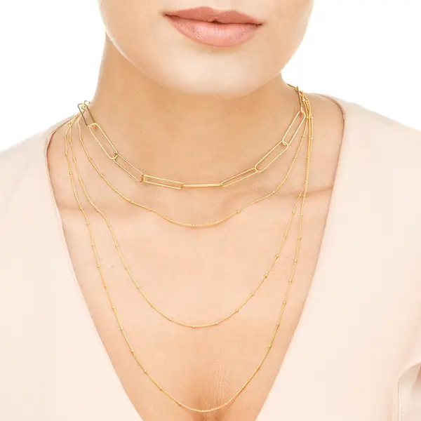 Leaf Jewelry Silber Halskette, BIG SQUARE, Rosegold