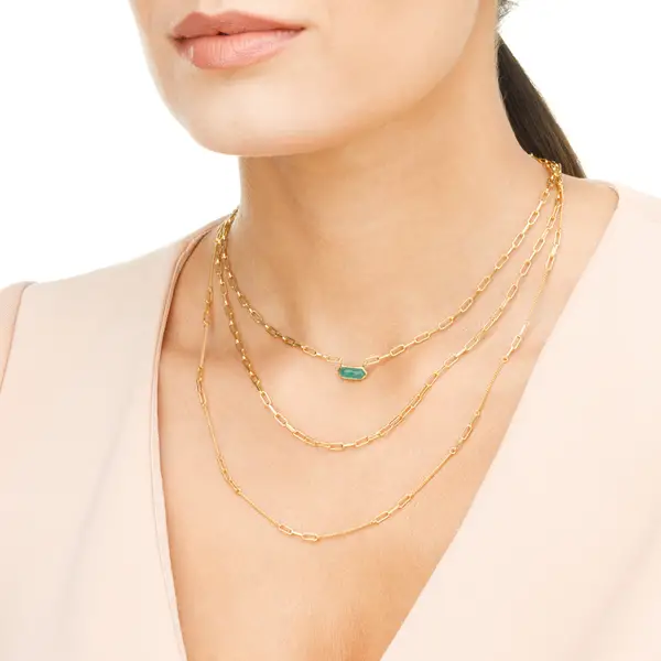 Leaf Jewelry Silber Halskette, CUBE II, Rosegold