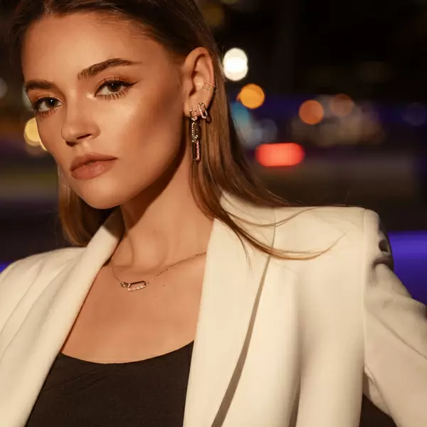 Leaf Jewelry Silber Halskette, Neon Twist