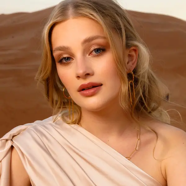 Leaf Jewelry Silber Ohrhänger, BIG SQUARE, Rosegold