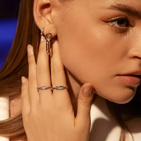 Leaf Jewelry Silber Ohrhänger, Rosegold, Karabiner